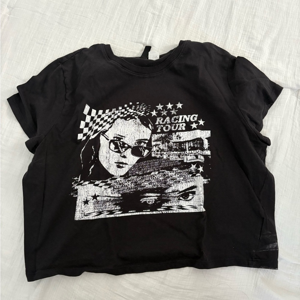 H&M Black Graphic Tee